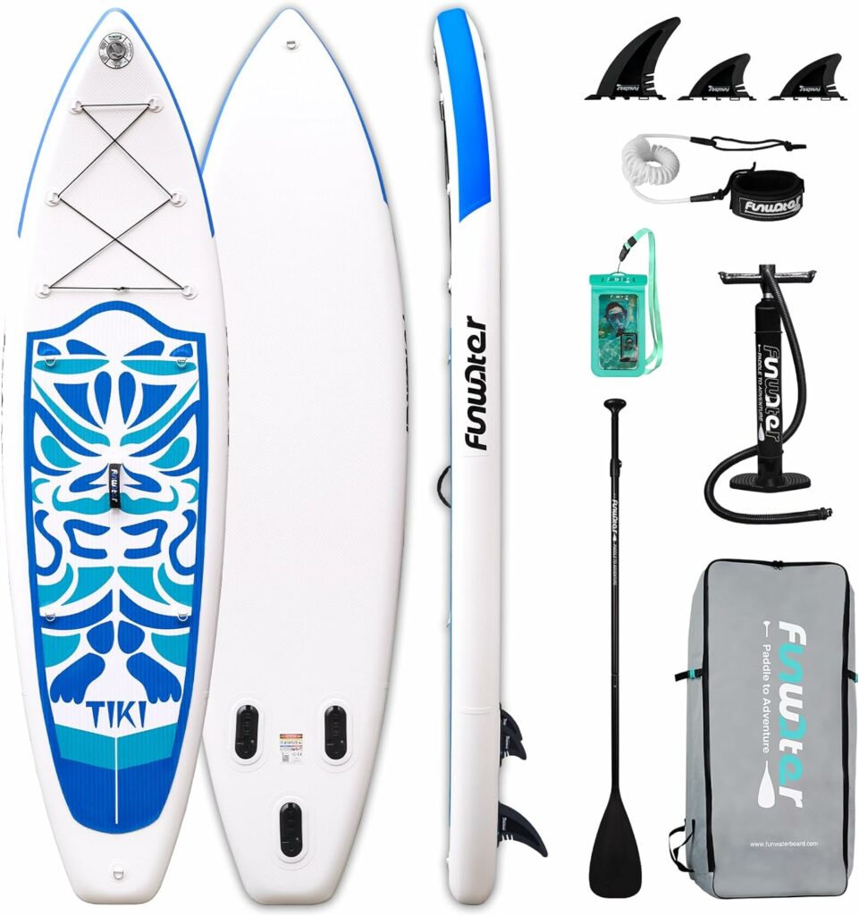 FunWater Juego de Tabla de Paddle Surf Hinchable, Ultraligera para Todos Niveles de dificultad